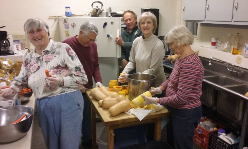 last community dinner in old kitchen