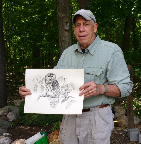 Steve Fish with owl pic