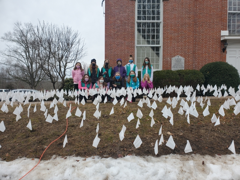 Girl Scouts Covid Memorial full group